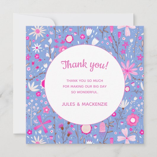 ボタニカルブルーワイルドフラワー結婚フローラありがとうございました (正面)