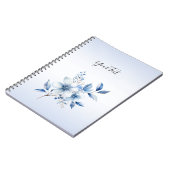 ボタニカルブルー花手帳 ノートブック (左側)