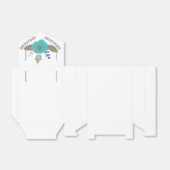 ボタニカルブルー葉フローラパーティーの好意ボックス フェイバーボックス (折り畳みなし)