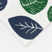 ボタニカルブルー&グリーン男の赤ちゃん フリースブランケット (角)