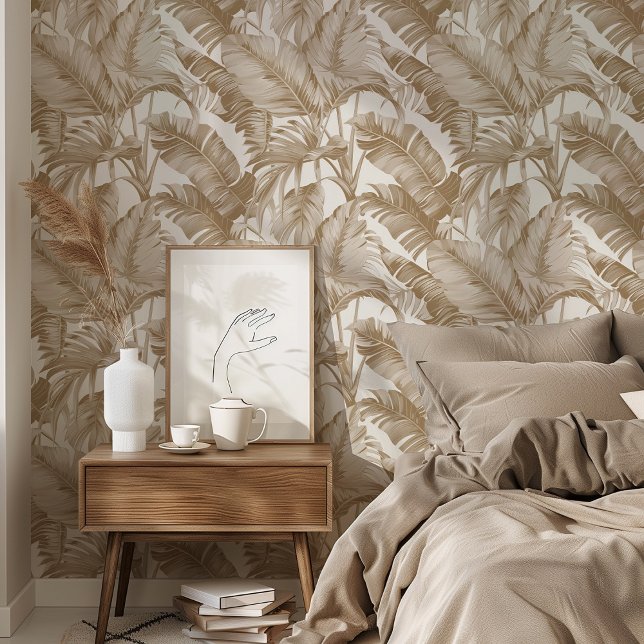 ボタニカルブロックプリントピール&スティック 壁紙 (クリエイターアップロード済み)