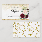 ボタニカルブーケどのように多くのキスブライダルエンクロス エンクロージャーカード (正面/裏面)