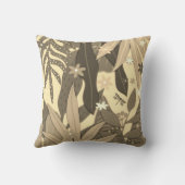 ボタニカルプリント#12セピア クッション (裏面)