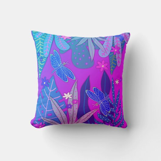 ボタニカルプリント#14マイアミ クッション (正面)