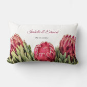 ボタニカルプロテア フラワー カップルひざまくら ランバークッション (正面)