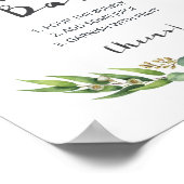 ボタニカルベイビーシャワーモモモザバーサイン ポスター (角)