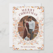 ボタニカルベリーフレーム写真ホリデーカード シーズンカード (正面)