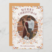 ボタニカルベリーフレーム写真ホリデーカード シーズンカード (正面/裏面)