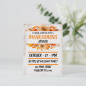 ボタニカルベージュの感謝祭ディナー ポストカード (スタンド正面)