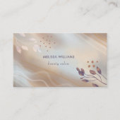 ボタニカルベージュ抽象芸術 名刺 (正面)