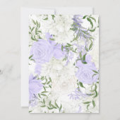 ボタニカルペリウィンクル水彩結婚式招待状 招待状 (裏面)