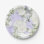 ボタニカルペリウィンクル水結婚色の ペーパープレート (正面)