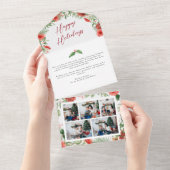 ボタニカルホリデーオールインワンカード オールインワン招待状 (貼ってはがせる)