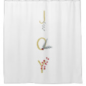 ボタニカルホリデージョイ素朴金ゴールドミニマル シャワーカーテン (正面)