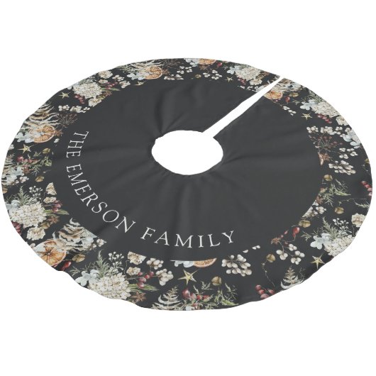 ボタニカルホリデーツリースカート ブラッシュドポリエステルツリースカート (アングル)