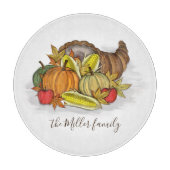 ボタニカルホリデーハーベストコルヌコピアウォーター色 カッティングボード (正面)