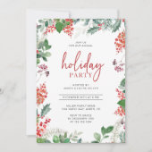 ボタニカルホリデーパーティー招待状 招待状 (正面)