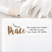 ボタニカルホリデーピースブランチパイン素朴金ゴールド ラベル (インサイチュ)