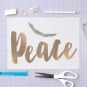 ボタニカルホリデーピースブランチパイン素朴金ゴールド 薄葉紙 (クラフト)