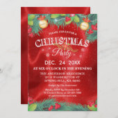 ボタニカルホリデーファミリー懇親会クリスマスパーティー 招待状 (正面/裏面)