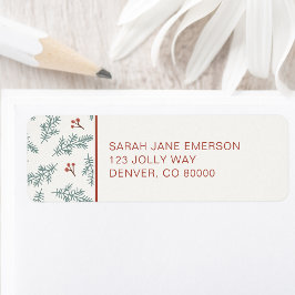 ボタニカルホリデー差出人住所ラベル ラベル
