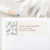 ボタニカルホリデー差出人住所ラベル ラベル (インサイチュ)