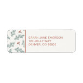 ボタニカルホリデー差出人住所ラベル ラベル (正面)