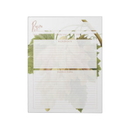 ボタニカルホワイトブドウレシピページ ノートパッド