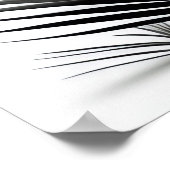 ボタニカルホワイトブラックラインスケッチ ポスター (角)