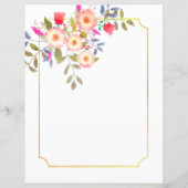 ボタニカルホワイト文房具紙 (正面)