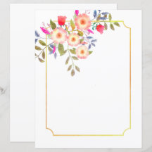 ボタニカルホワイト文房具紙