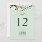 ボタニカルボカスタムホゲストネームテーブル番号 (裏面)