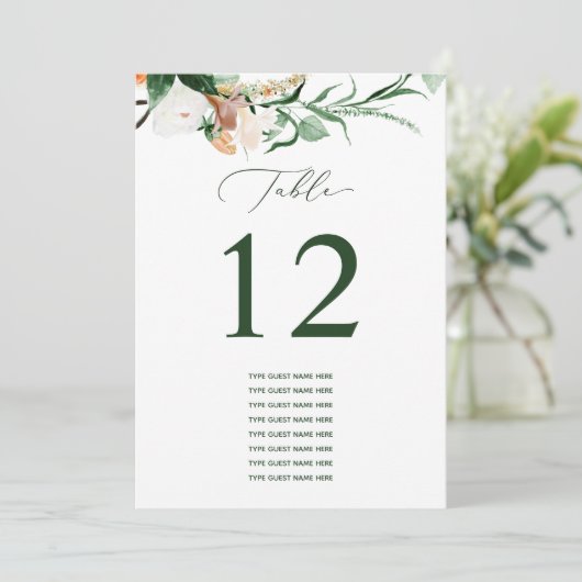 ボタニカルボカスタムホゲストネームテーブル番号 (スタンド正面)