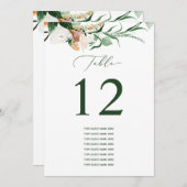 ボタニカルボカスタムホゲストネームテーブル番号 (正面/裏面)