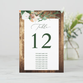 ボタニカルボカスタムホゲストネームテーブル番号