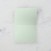 ボタニカルボパーソナライズされたホ緑結婚園 サンキューカード (内部)