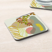 ボタニカルボホイエローグリーン コースター (左側)