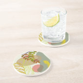 ボタニカルボホイエローグリーン コースター (側面)