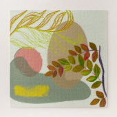 ボタニカルボホイエローグリーン ジグソーパズル (横)