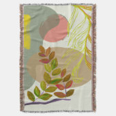 ボタニカルボホイエローグリーン スローブランケット (正面縦)