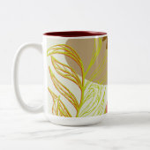 ボタニカルボホイエローグリーン ツートーンマグカップ (左)