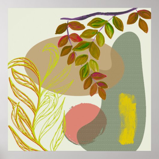 ボタニカルボホイエローグリーン ポスター (正面)