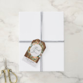 ボタニカルボホウッドグリーンモダンフローラの恩恵 ギフトタグ (より糸付き)