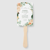 ボタニカルボホグリーンリーニュートラル結婚式 プログラム ハンドファン (正面)