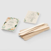 ボタニカルボホグリーンリーピーチ結婚式 プログラム ハンドファン (組立なし)