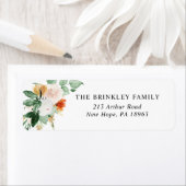 ボタニカルボホグリーンリーフローラ差出人住所 ラベル (インサイチュ)