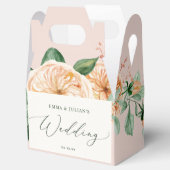 ボタニカルボホグリーンリーフローラ赤面ピンク結婚ズ フェイバーボックス (オープン)