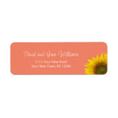 ボタニカルボホサンフラワーピーチ差出人住所 ラベル (正面)