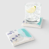 ボタニカルボホシアンパープル ストーンコースター (横)