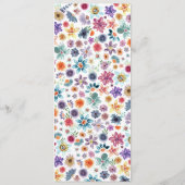 ボタニカルボホシックワイルドフラワー庭園の結婚式 メニュー (裏面)